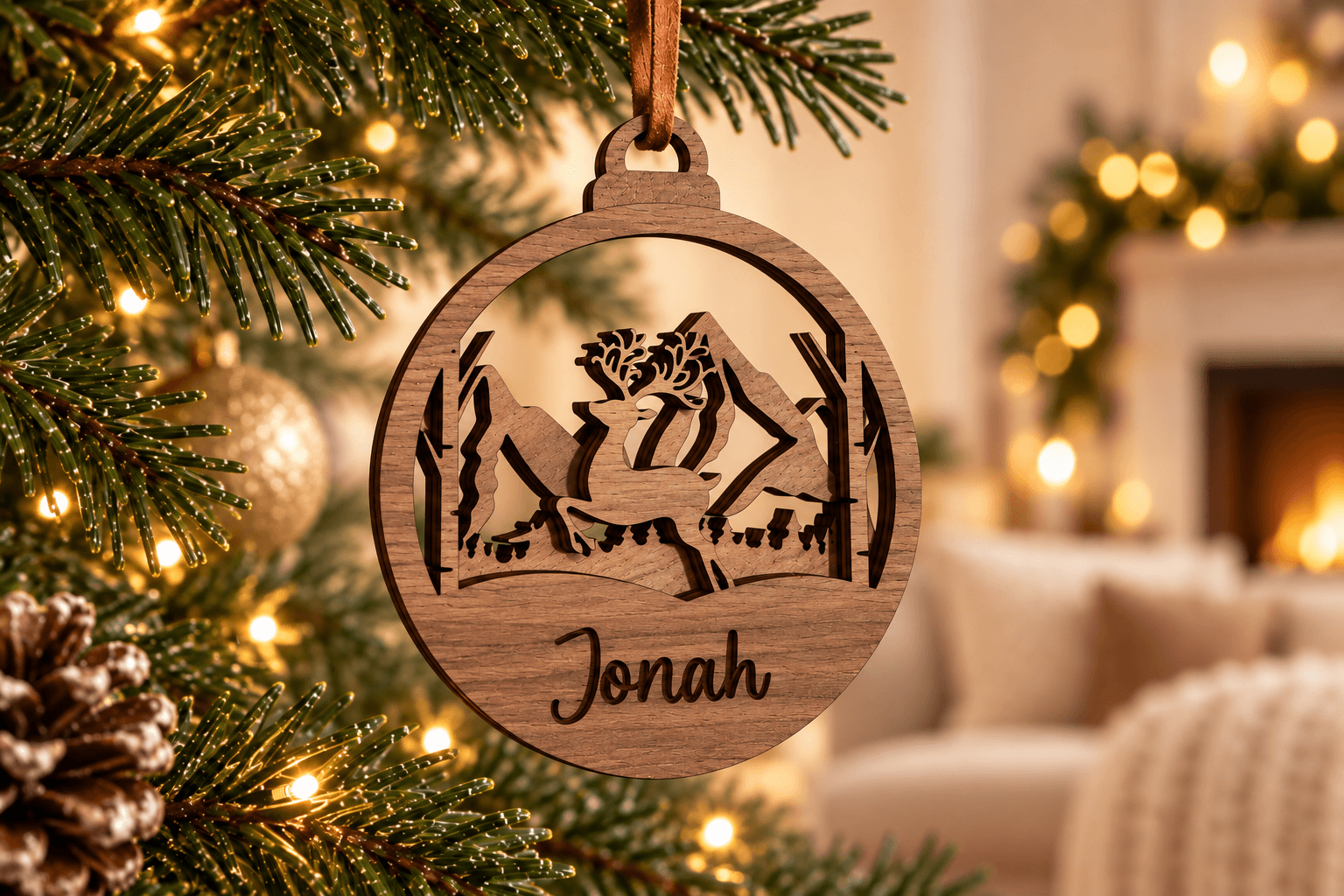 Walnut Christmas bauble